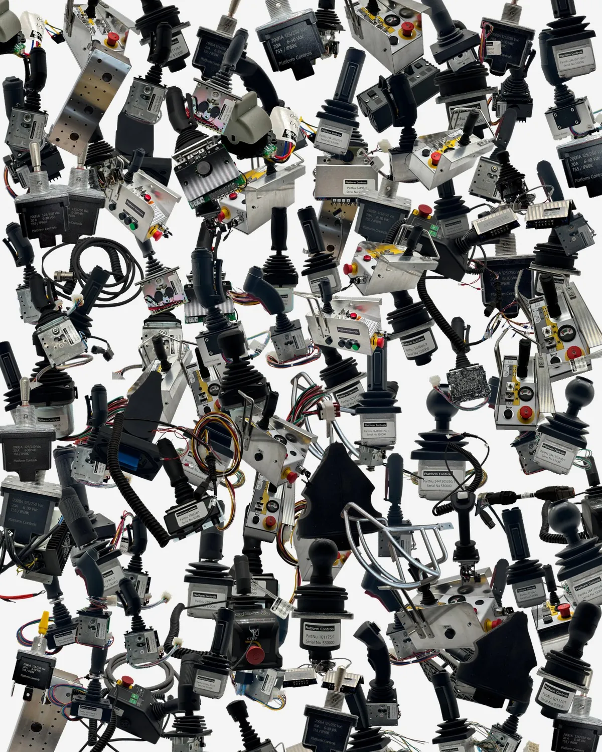 Joystick controllers, control boxes and toggle switches built by Platform Controls