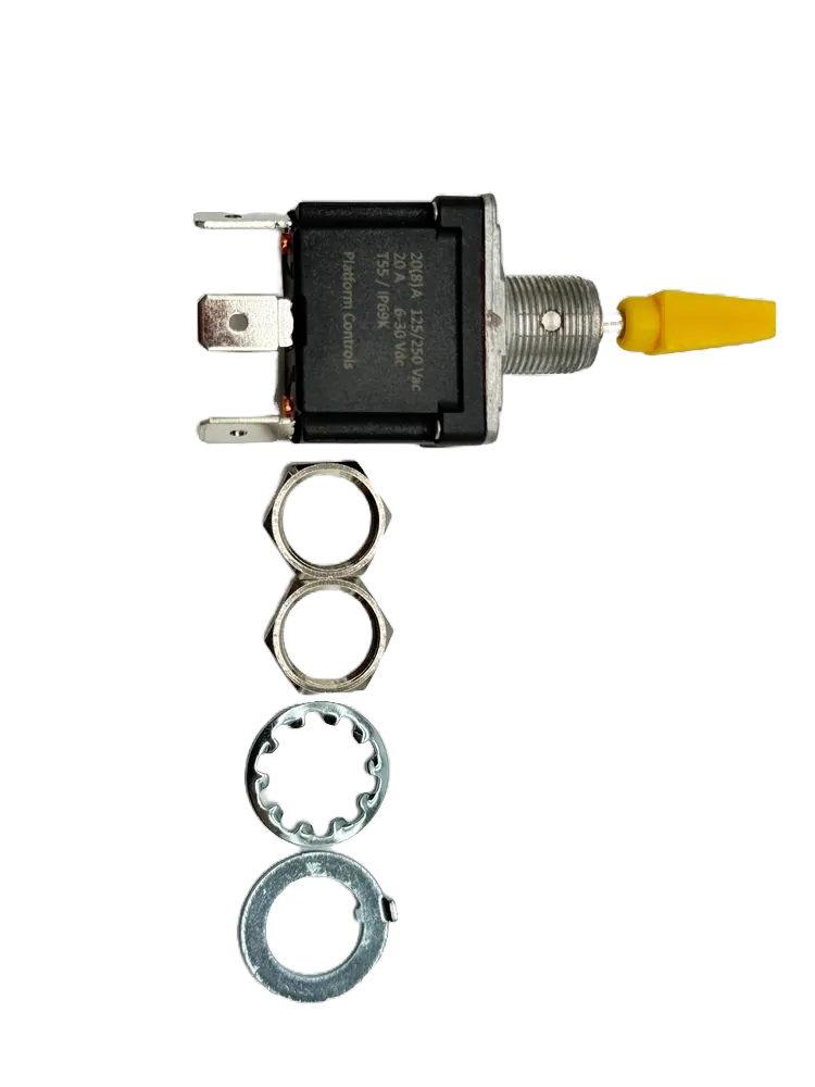 JLG 4360328 IP69 Toggle Switch — 1 On-Off-On, Spade, view 2